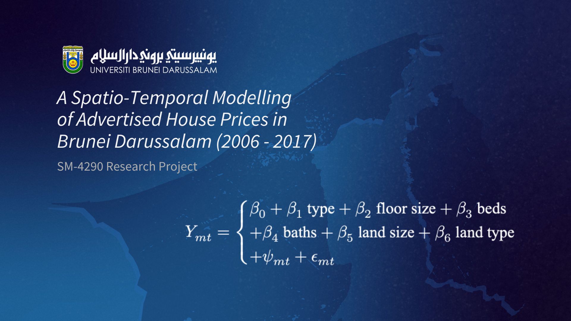 Spatio-temporal Modelling of Advertised House Prices in Brunei Darussalam (2006-2017)