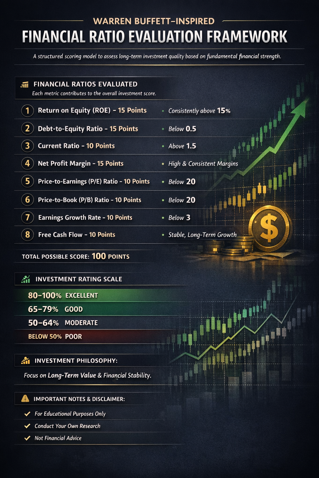 Warren Buffett Financial Ratio Evaluation Framework